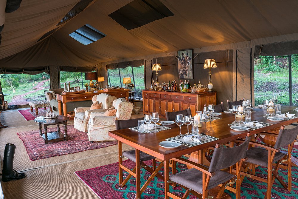 Dining area at Papa's Camp