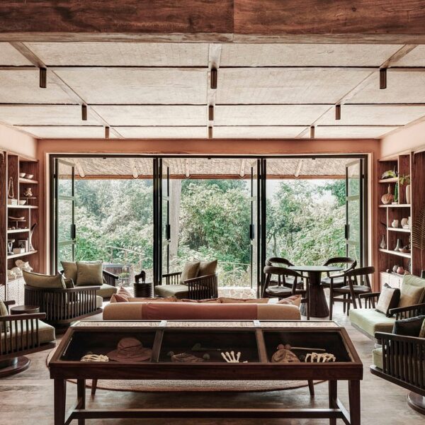 Lounge area gorilla forest lodge
